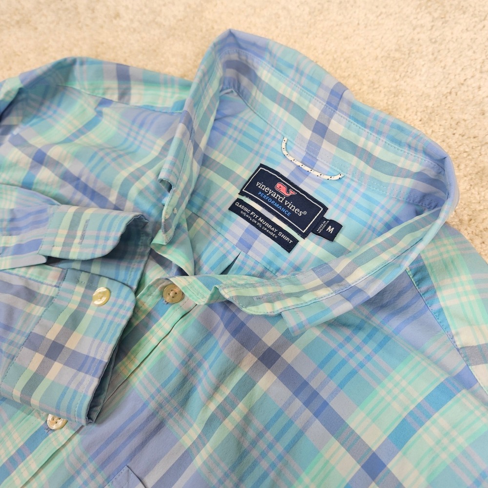 Men's Vineyard Vines Performance Classic Fit Murray Plaid Button Down Shirt - M